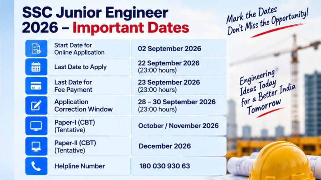 SSC JE Recruitment 2026
